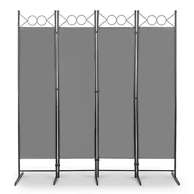 4-Panel Room Divider 6FT Privacy Screen Wall Partition Home Office Separator • $45.99