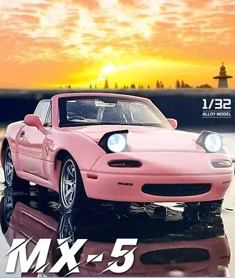 Mazda Miata MX-5 Metal Diecast Model Car Powered Lights Pop Ups And Hardtop NEW • £18.79