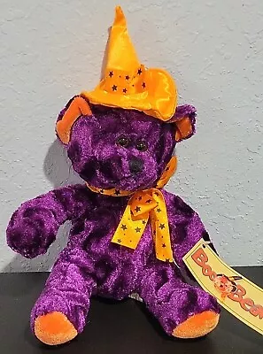Vintage Boo Bears Halloween Witch Purple Plush Beanie Bear • $12.99