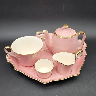 Vintage Royal Winton Grimwades Breakfast Set For One Petunia Pink Complete Set • $274.99