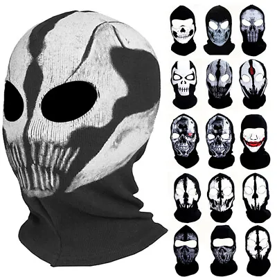 Balaclava Full Face Mask Men Women Cycling Ski Winter Warm Neck Black Motorbike • £10.99