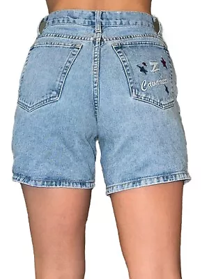 Vtg Z Cavaricci Denim Button Fly Shorts High Waist Mom Y2k 90s Womens 27 • $0.99