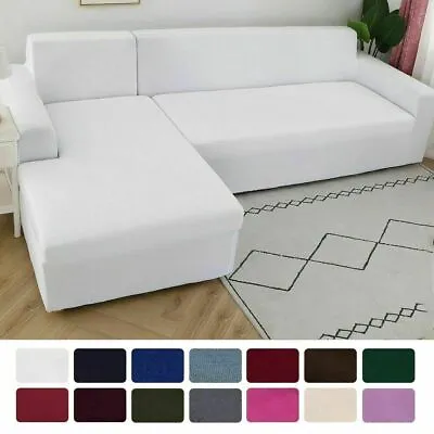 Stretch Sofa Cover For Living Room Corner Soft Couch Covers Slipcover L Shape • $102.58