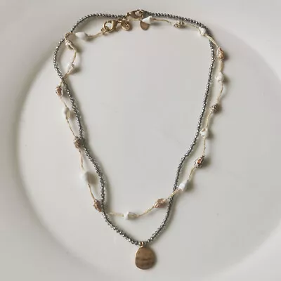 $8.99 • Buy New 2pcs Zara Beads Pendant Necklace Gift Vintage Women Party Holiday Jewelry