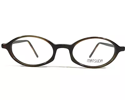 Matsuda Eyeglasses Frames 10315 FO/WO VD Brown Green Round Oval 46-20-145 • $249.99