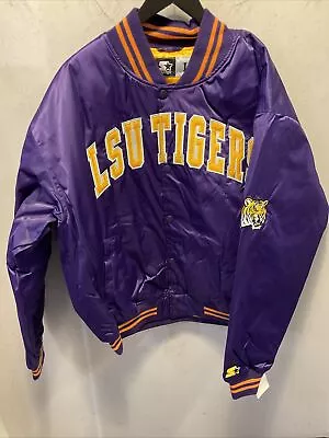 STARTER LSU Tigers Satin Varsity Jacket - New With Tag • $100