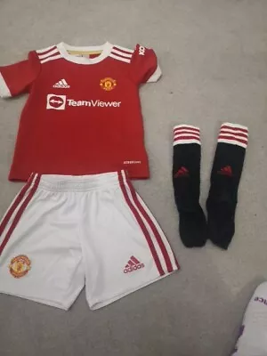 Adidas Manchester United Fc 2021/22 Home Kit Infant 3-4 Years Old • $18.65