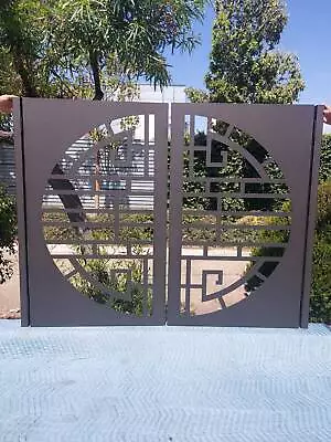 Contemporary Dual Entry Metal Gate Ornamental Iron Garden Entry Modern.72x72 • $2299