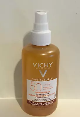 Vichy Capital Soleil Solar Protective Water Intense Tan SPF50 200ml +Face New • $29