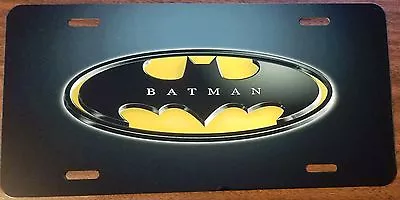 Batman  Logo Black Custom License Plate Car Movie Emblem • $13.57