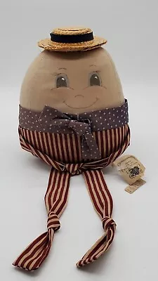 Vintage Handmade Handpaint Patriotic Humpty Dumpty Stuffed & Weighted Not A Toy • $25.50