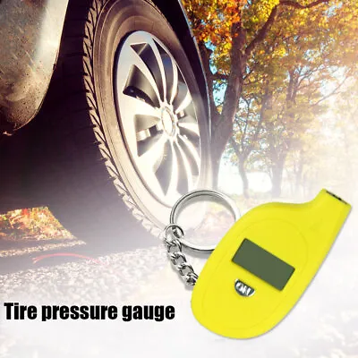 1x Auto Car Tyre Tire Air Pressure Gauge Tester LCD Digital Keychain Accessories • $7.98