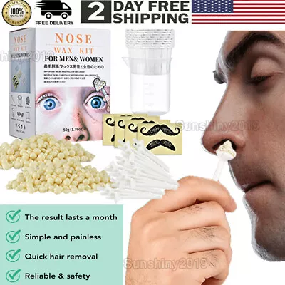 Nose Ear Hair Removal Wax Bead Kit Nasal Effective Painless For Hair Removal Wax • $10.78