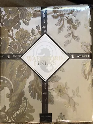 MORE THAN 50% Off $90 Luxury WATERFORD  LINEN TABLECLOTH ROUND 70” 4 To 6 SEAT • $39.90