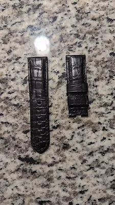 $170 • Buy Authentic OEM Panerai Strap Black Alligator Leather 24mm