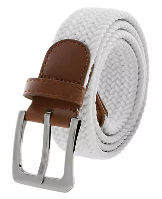 7001G Men's Stretch Belt Braided Elastic Casual Woven Canvas Fabric Belt 1-3/8  • $9.95