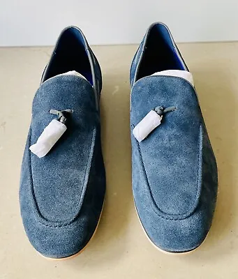 New In Box Daniel Hechter Men's Navy La Vache Suede Loafers Shoes US 13 AU 12 • £49.63