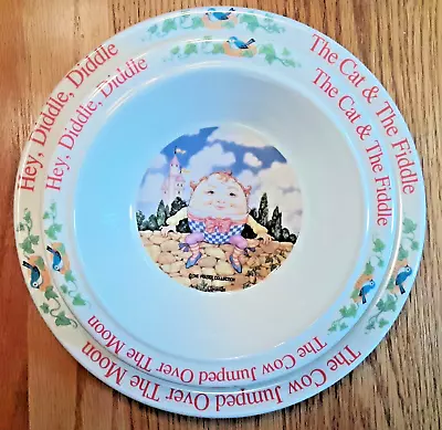 Selandia Toddler Cereal Bowl And Plate Set- Humpty Dumpty Nursery Rhyme -Vintage • $15.50