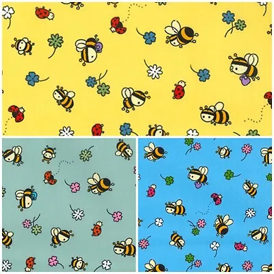 100% Cotton Craft Fabric By The Metre Novelty Animals Dress Fat Quarter Bees Q • £19.75