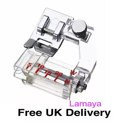 Adjustable Bias Tape Binding Presser Foot Snap On Domestic Sewing Machine Parts • £5.85