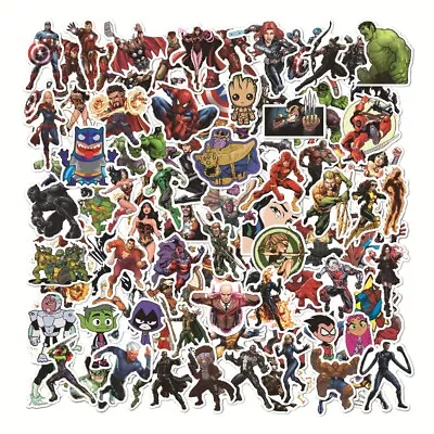 Marvel Heroes Stickers 104 PCS Cute Waterproof Laptop Computer Skateboard • $7.50