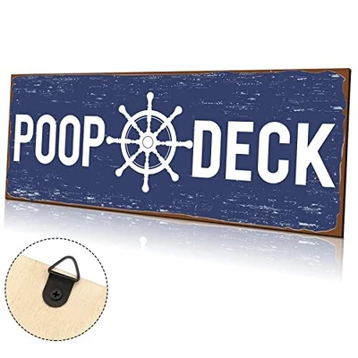 $19.22 • Buy Sign Nautical Nursery Wall Decor Rustic Beach Bathroom Wood Sign Na...