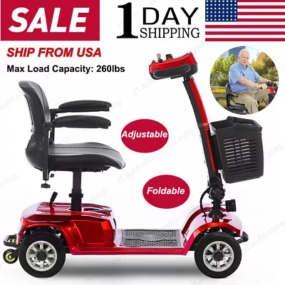 4 Wheels Mobility Scooter Power Wheel Chair Electric Device Compact Seniors US • $587.79