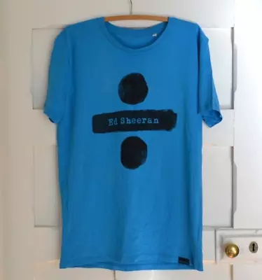 Ed Sheeran Divide Stanley Stella Blue 100% Organic Cotton T Shirt Size Large • $20