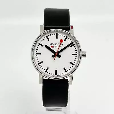 Mondaine Evo2 35mm Stainless Steel White Dial Unisex Quartz Watch MSE.35110.LB • $199