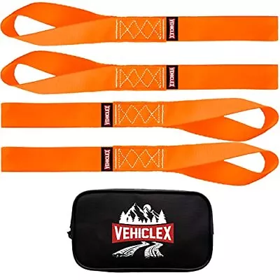 Soft Loop Motorcycle Tie Down Straps - Orange - 10000 Lb Load Capacity - 4 Pack • $18.99