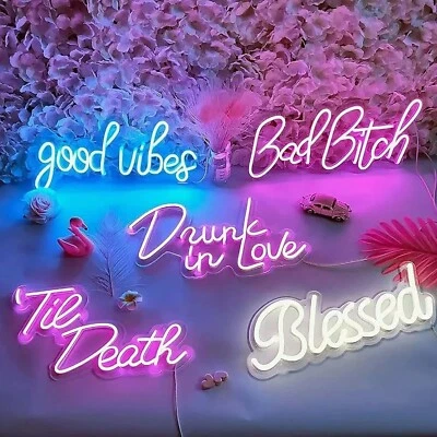 $15 • Buy Custom Neon Sign LED Neon Light For Bar Wall Home Decor As Your Own Neon Sign