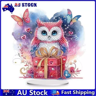 Acrylic Owl Diamond Painting Tabletop Ornament For Home Office Desktop Decor • $14.53