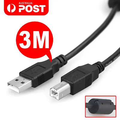 $5.45 • Buy 3M Universal USB Cable For Printer Brother Canon Dell Epson HP Male Type A To B