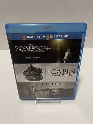 The Possession + The Cabin In The Woods + Sinister (Blu-ray 2014) 3 Disc Set! • $4.97