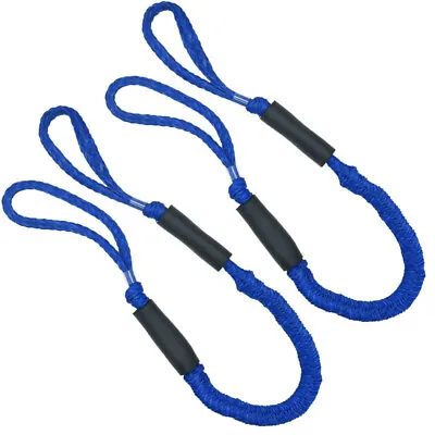 2PCS Marine Bungee Dock Line/Boat Mooring Rope Bungee Tie Down Stretch Blue EOB • $14.79