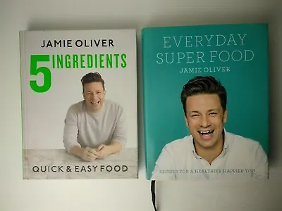 $21.20 • Buy JAMIE OLIVER 2 Cookbooks 5 Ingredients & Everyday Super Food Bundle Cooking