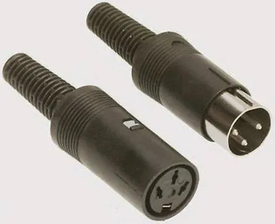 XS Series 4 Pole Din Plug 4 PIN DIN INLINE PLUG HIGH POWER 20Vdc At 7.5A Max • £9.95