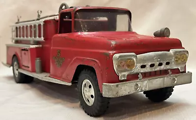 Vintage Tonka Pressed Steel #5 Engine Suburban Pumper Fire Truck W Ladder 17.5  • $95