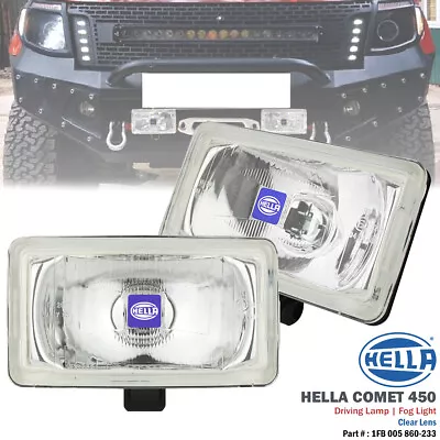 Pair Of HELLA Comet 450 Clear Driving Fog Lamp Spot Light Fits AE86 MR2 E30 • $258.85