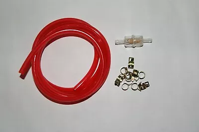 Gas Fuel Line Hose Red 8mm 50-150cc Gy6 Scooter Atv Gokart Tank Vip Taotao • $6.99