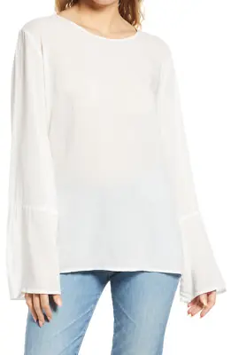 £22.22 • Buy Treasure & Bond Ivory Loose Soft Voile Shirt Flowing Sleeves Blouse Size XXL