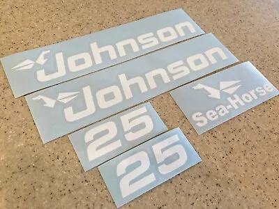 Johnson 25 HP Vintage Outboard Motor Decals Die-Cut Vinyl + FREE Shipping! • $15
