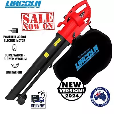 NEW Lincoln Electric Leaf Blower Vacuum Variable Speed 3000W Garden Mulcher Vac • $109.97