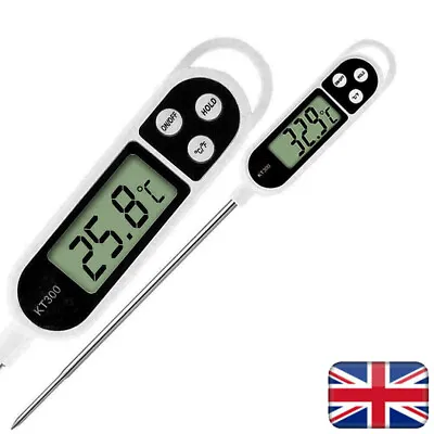£4.55 • Buy UK_Digital Food Thermometer Cooking Meat Kitchen Safe Temperature Probe BBQ 25CM