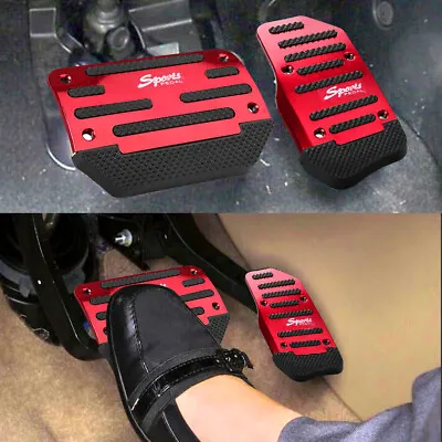 Red Non-Slip Automatic Gas Brake Foot Pedal Pad Cover Car Accessories Parts New • $11.99