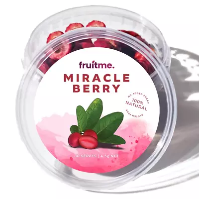 Miracle Berry Whole Fruit - 30 Gently Dried Miracle Fruit Seedless Halves - Swee • $46.99