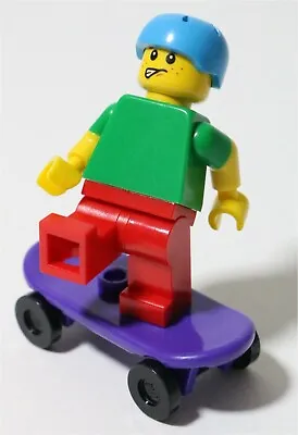 £5.99 • Buy City Skateboarder Minifigure MOC Skateboard Sports - All Parts LEGO
