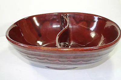 Vintage Marcrest Daisy Dot Divided Serving Bowl Oven Proof Stoneware • $6