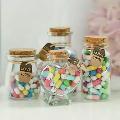 Capsule Love Letters Message In A Bottle Cute Note Friendship Valentine Gifts • $9.99