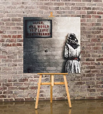 £8.99 • Buy Banksy Alice Wonderland Canvas Wall Art Frame/ Poster Print/float Effect Frame